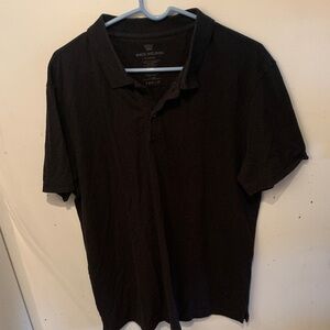 Sleek Black Mack Weldon Peruvian Cotton/Modal Quarter Button Polo Shirt SZ XL